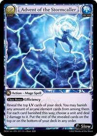 Advent of the Stormcaller - Grand Archive TCG Dawn of Ashes 1st Edition trading card