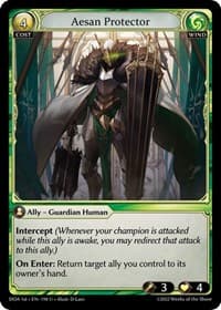 Aesan Protector - Grand Archive TCG Dawn of Ashes 1st Edition trading card