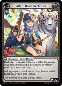 Allen, Beast Beckoner - Grand Archive TCG Dawn of Ashes 1st Edition trading card