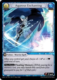 Aqueous Enchanting - Grand Archive TCG Dawn of Ashes 1st Edition trading card