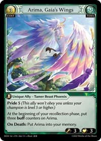 Arima, Gaia's Wings - Grand Archive TCG Dawn of Ashes 1st Edition trading card