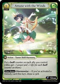 Attune with the Winds - Grand Archive TCG Dawn of Ashes 1st Edition trading card
