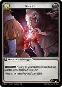 Backstab - Grand Archive TCG Dawn of Ashes 1st Edition trading card
