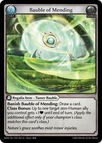 Bauble of Mending - Grand Archive TCG Dawn of Ashes 1st Edition trading card