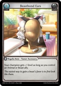 Beastbond Ears - Grand Archive TCG Dawn of Ashes 1st Edition trading card