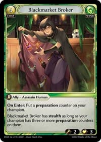 Blackmarket Broker - Grand Archive TCG Dawn of Ashes 1st Edition trading card