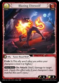 Blazing Direwolf - Grand Archive TCG Dawn of Ashes 1st Edition trading card