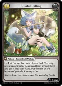 Blissful Calling - Grand Archive TCG Dawn of Ashes 1st Edition trading card