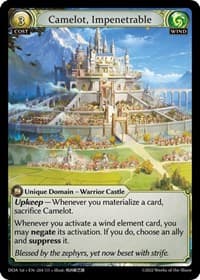 Camelot, Impenetrable - Grand Archive TCG Dawn of Ashes 1st Edition trading card
