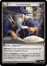 Careful Study - Grand Archive TCG Dawn of Ashes 1st Edition trading card