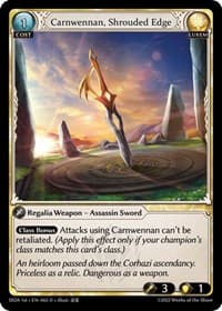 Carnwennan, Shrouded Edge - Grand Archive TCG Dawn of Ashes 1st Edition trading card