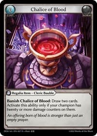 Chalice of Blood - Grand Archive TCG Dawn of Ashes 1st Edition trading card