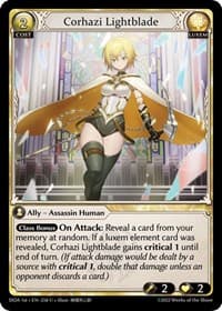Corhazi Lightblade - Grand Archive TCG Dawn of Ashes 1st Edition trading card