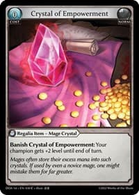 Crystal of Empowerment - Grand Archive TCG Dawn of Ashes 1st Edition trading card