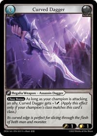 Curved Dagger - Grand Archive TCG Dawn of Ashes 1st Edition trading card