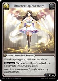 Empowering Harmony - Grand Archive TCG Dawn of Ashes 1st Edition trading card