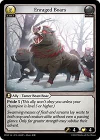 Enraged Boars - Grand Archive TCG Dawn of Ashes 1st Edition trading card