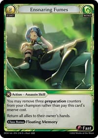 Ensnaring Fumes - Grand Archive TCG Dawn of Ashes 1st Edition trading card