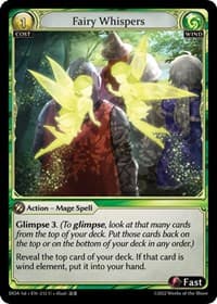Fairy Whispers - Grand Archive TCG Dawn of Ashes 1st Edition trading card