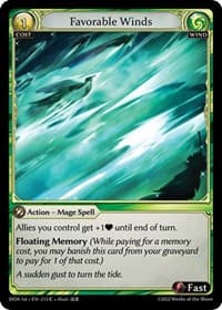 Favorable Winds - Grand Archive TCG Dawn of Ashes 1st Edition trading card