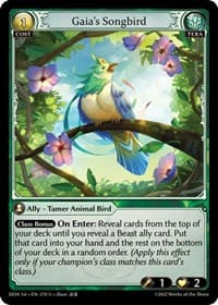 Gaia's Songbird - Grand Archive TCG Dawn of Ashes 1st Edition trading card