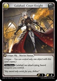 Galahad, Court Knight - Grand Archive TCG Dawn of Ashes 1st Edition trading card