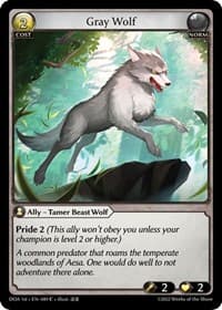 Gray Wolf - Grand Archive TCG Dawn of Ashes 1st Edition trading card
