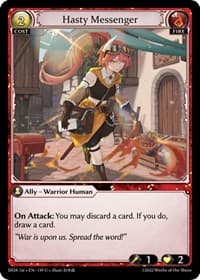 Hasty Messenger - Grand Archive TCG Dawn of Ashes 1st Edition trading card