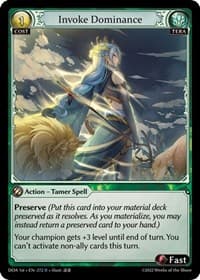 Invoke Dominance - Grand Archive TCG Dawn of Ashes 1st Edition trading card