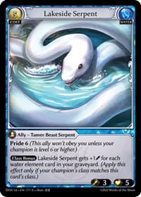 Lakeside Serpent - Grand Archive TCG Dawn of Ashes 1st Edition trading card