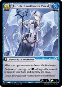 Lunete, Frostbinder Priest - Grand Archive TCG Dawn of Ashes 1st Edition trading card