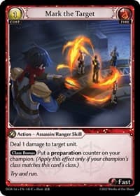 Mark the Target - Grand Archive TCG Dawn of Ashes 1st Edition trading card