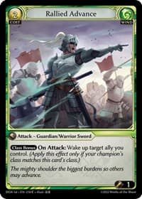 Rallied Advance - Grand Archive TCG Dawn of Ashes 1st Edition trading card