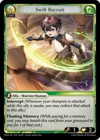 Swift Recruit - Grand Archive TCG Dawn of Ashes 1st Edition trading card
