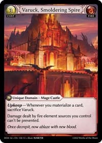 Varuck, Smoldering Spire - Grand Archive TCG Dawn of Ashes 1st Edition trading card