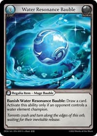 Water Resonance Bauble - Grand Archive TCG Dawn of Ashes 1st Edition trading card