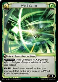 Wind Cutter - Grand Archive TCG Dawn of Ashes 1st Edition trading card