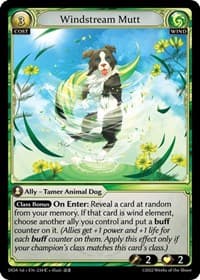 Windstream Mutt - Grand Archive TCG Dawn of Ashes 1st Edition trading card