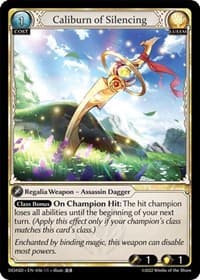 Caliburn of Silencing - Grand Archive TCG Dawn of Ashes Starter Decks trading card