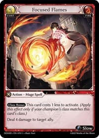Focused Flames - Grand Archive TCG Dawn of Ashes Starter Decks trading card
