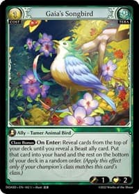 Gaia's Songbird - Grand Archive TCG Dawn of Ashes Starter Decks trading card