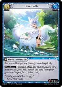 Give Bath - Grand Archive TCG Dawn of Ashes Starter Decks trading card