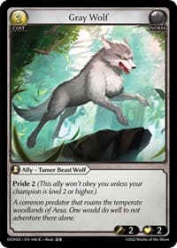Gray Wolf - Grand Archive TCG Dawn of Ashes Starter Decks trading card