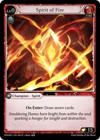 Spirit of Fire - Grand Archive TCG Dawn of Ashes Starter Decks trading card