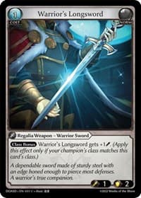 Warrior's Longsword - Grand Archive TCG Dawn of Ashes Starter Decks trading card