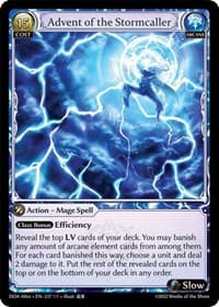 Advent of the Stormcaller - Grand Archive TCG Dawn of Ashes Alter Edition trading card