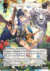 Allen, Beast Beckoner (CSR) - Grand Archive TCG Dawn of Ashes Alter Edition trading card