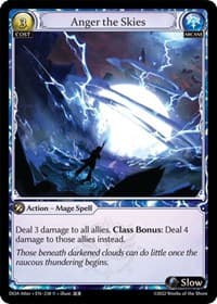 Anger the Skies - Grand Archive TCG Dawn of Ashes Alter Edition trading card