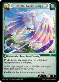 Arima, Gaia's Wings - Grand Archive TCG Dawn of Ashes Alter Edition trading card