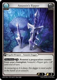 Assassin's Ripper - Grand Archive TCG Dawn of Ashes Alter Edition trading card
